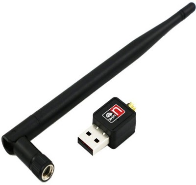 LUCAS USB WiFi Dongle 600Mbps Wireless Adapter 802.11n/g/b with Antenna USB Adapter(Black)