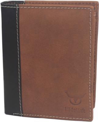 

Hidelink Men Brown Genuine Leather Wallet(6 Card Slots)