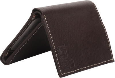 

DEQAN Men Brown Genuine Leather Wallet(5 Card Slots)