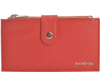 

DEEYA Women Casual Red Artificial Leather Wallet(7 Card Slots), Dark red