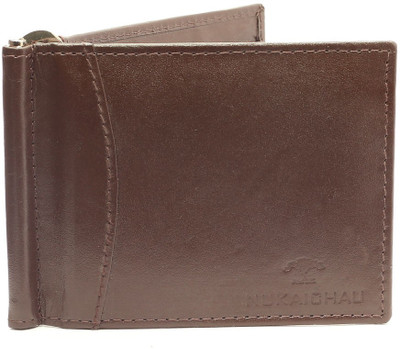 

NUKAICHAU Men Brown Genuine Leather Wallet(6 Card Slots)