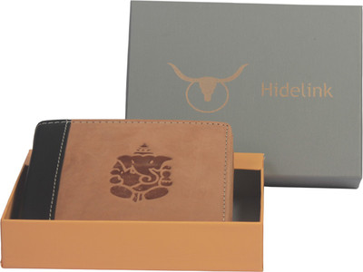 

Hidelink Men Brown Genuine Leather Wallet(6 Card Slots)