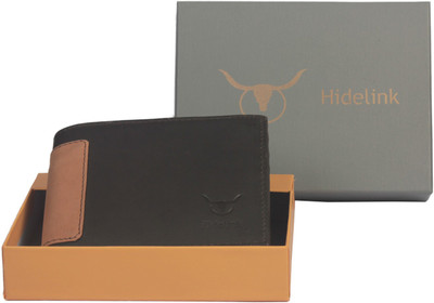 

Hidelink Men Black Genuine Leather Wallet(6 Card Slots)