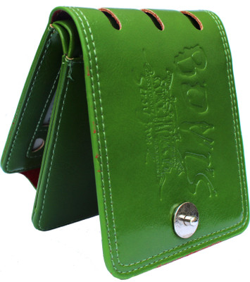 

AVB Men Green Artificial Leather Wallet(10 Card Slots)