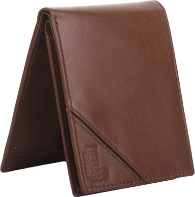 

DEQAN Men Brown Genuine Leather Wallet(7 Card Slots)