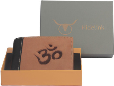 

Hidelink Men Brown Genuine Leather Wallet(6 Card Slots)