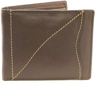 

NUKAICHAU Men Brown Genuine Leather Wallet(6 Card Slots)