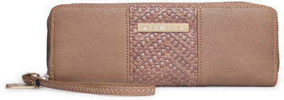 

Addons Women Casual Beige Artificial Leather Wallet(8 Card Slots), Lt. brown