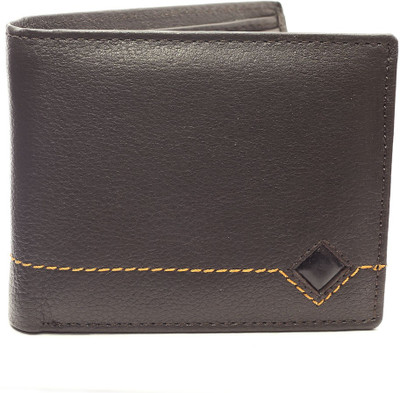 

NUKAICHAU Men Brown Genuine Leather Wallet(6 Card Slots)