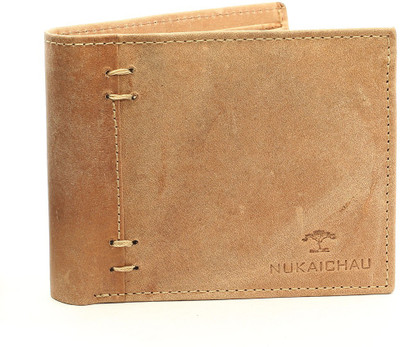 

NUKAICHAU Men Brown Genuine Leather Wallet(8 Card Slots)