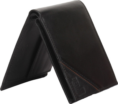 

DEQAN Men Black Genuine Leather Wallet(6 Card Slots)