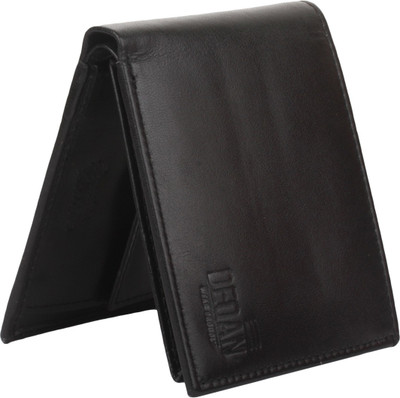 

DEQAN Men Black Genuine Leather Wallet(7 Card Slots)