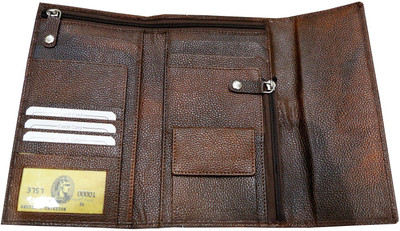 

Majaria Men Brown Genuine Leather Document Holder(6 Card Slots)
