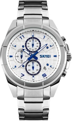 Skmei Gmarks - 9109 White Blu Sports Watch  - For Men & Women   Watches  (Skmei)