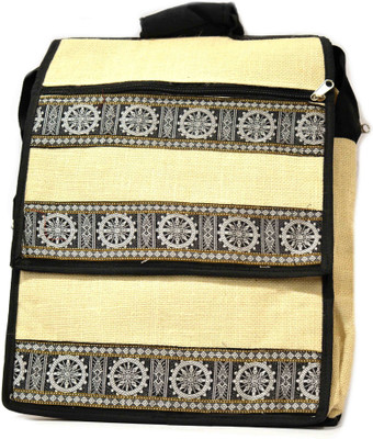 

Utkalika Handcrafted Jute Laptop Bag Multipurpose Bag(White, 1 L)