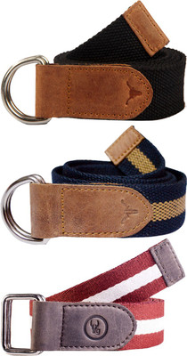 

hidekraft Men & Women Black, Blue Genuine Leather Belt