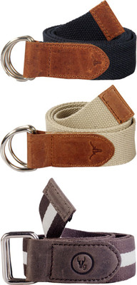 

hidekraft Men & Women Casual Khaki, Brown, Blue Genuine Leather Belt, Blue;brown;khaki