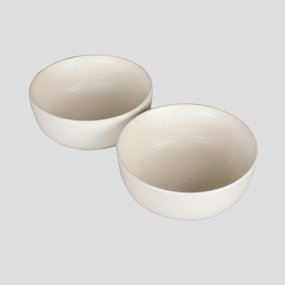 

Miah Decor Serving Bowl Ceramic Bowl Set(Beige, Pack of 1)