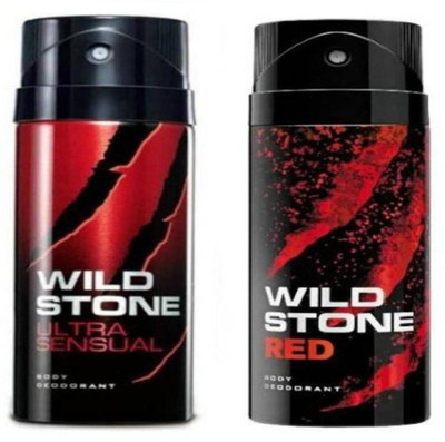 

Wild Stone Ultra Sensual And Red Combo Pack 2 Deodorant Spray - For Men(300 ml, Pack of 2)
