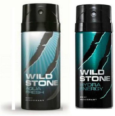 

Wild Stone Aqua Fresh And Hydra Energy Combo Body Spray - For Men(300 ml, Pack of 2)