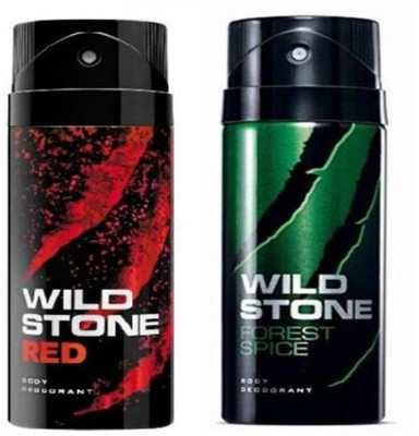 

Wild Stone Red And Forest Spice Combo Pack 2 Deodorant Spray - For Men(300 ml, Pack of 2)