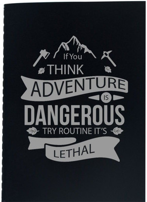 

The Crazy Me A5 Diary(If You Think Adventure Black & Silver, Black)