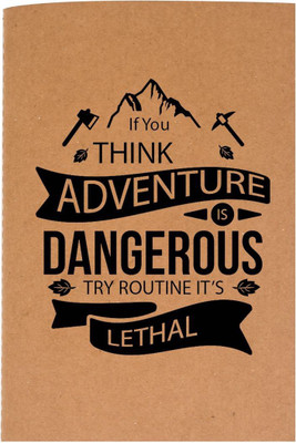 

The Crazy Me A6 Diary(If You Think Adventure Brown & Black, Black)