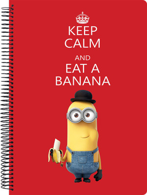 

MC SID RAZZ A4 Notebook(Macmerise Official "Despicable Me 3 -" Keep Calm - Multi - 5 Subject , A4 Size Notebook , licensed by Universal Studios , USA…, Multicolor)