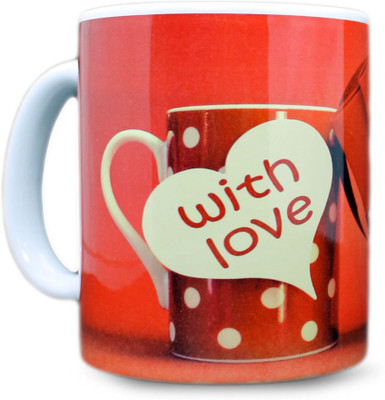 

juvixbuy With Love Coffee Ceramic Mug(325 ml), Multicolor