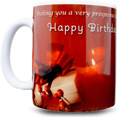 

juvixbuy Wishing You a Very Prosperous Happy Birthday Ceramic Mug(325 ml), Multicolor