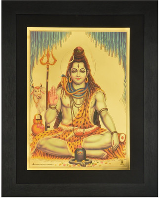 

R S Exports Lord Shiva Photo Frame ( 42 cm x 33 cm x 1.5 cm) / Photo Frames For Posters and Thanksgiving Wall Decorations / shivan sivan parvathy parvati Art work for Paintings and Wall Stickers / God Gods and Goddess Photo Frames. Religious Frame