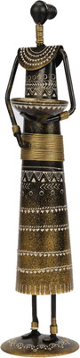 

VedasExports Side Doll EMB Decorative Showpiece - 30 cm(Iron, Gold)