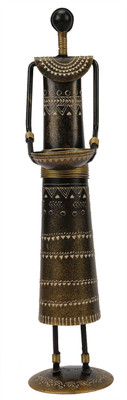 

VedasExports Front Doll EMB Decorative Showpiece - 30 cm(Iron, Gold)