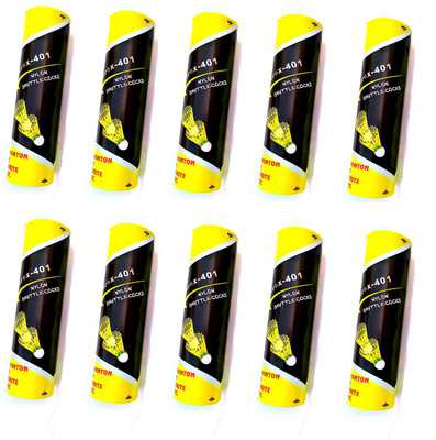 

Morex 401 Nylon Shuttlecock Pack Of 10 (60 Shuttlecock) Best Quality Nylon Shuttle - Multicolor(Medium, 77, Pack of 10)