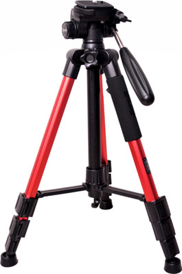 

Techlife Solutions 2234 Professional Aluminium Tripod with Pan Head for Dslr Tripod(Red, Black, Supports Up to 2000 g)