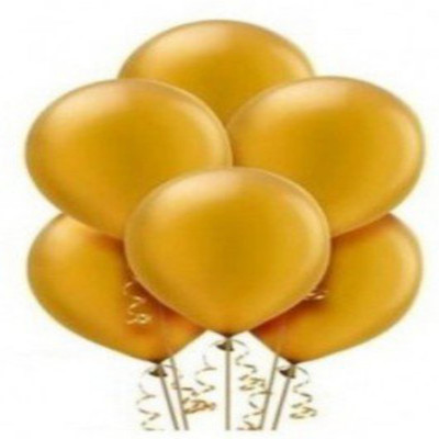 

Theme My Party Printed 8V-ZCPM-J8ET Balloon(Gold, Pack of 50)