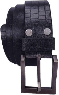 

revo Men Casual Black Genuine Leather Belt
