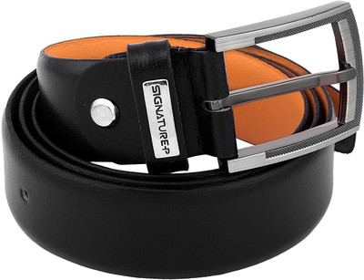 

Signature Plus Men Formal Black Genuine Leather Belt