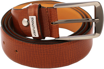

Signature Plus Men Formal Tan Genuine Leather Belt