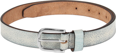 

Aditi Wasan Women Casual Blue Genuine Leather Belt, White-blue