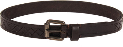 

Aditi Wasan Women Casual Brown Genuine Leather Belt, Dark brown