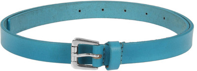 

Aditi Wasan Women Casual Blue Genuine Leather Belt, Sky blue