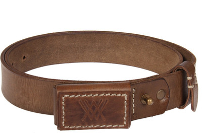 

Aditi Wasan Men Casual Brown Genuine Leather Belt, Olive brown