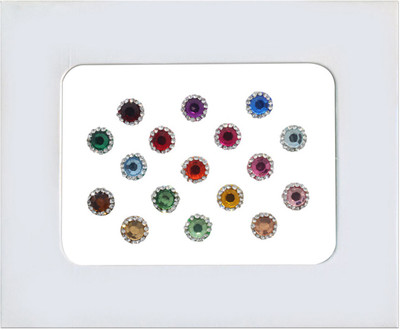 

Vaishali Bindi and Bangles Multi-Colour Round Bindi Forehead Multicolor Bindis(Stick - On)
