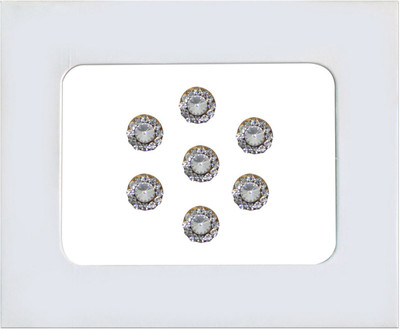 

Vaishali Bindi and Bangles Silver Stone Round Bindi Forehead Silver Bindis(Stick - On)