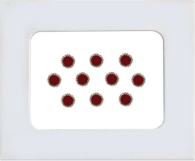 

Vaishali Bindi and Bangles Maroon Round Bindi Forehead Maroon Bindis(Stick - On)