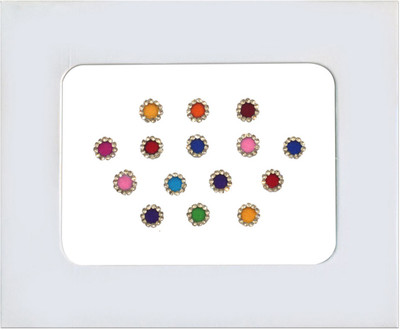 

Vaishali Bindi and Bangles Multi-Colour Round Bindi Forehead Multicolor Bindis(Stick - On)