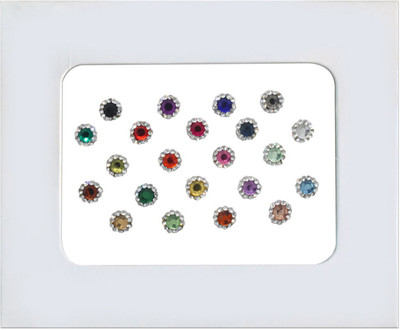 

Vaishali Bindi and Bangles Multi-Colour Round Bindi Forehead Multicolor Bindis(Stick - On)