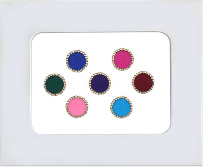 

Vaishali Bindi and Bangles Multi-Colour Round Bindi Forehead Multicolor Bindis(Stick - On)