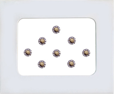 

Vaishali Bindi and Bangles Fancy Stone Round Bindi Forehead Gold Bindis(Stick - On)